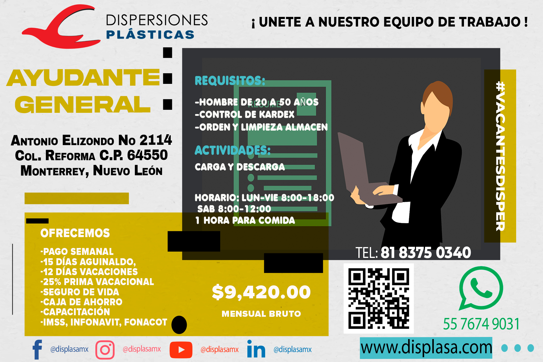 Vacante Operativa - Dispersiones Plásticas