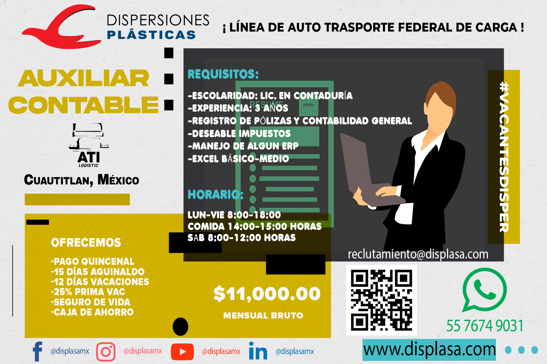 Vacante Administrativa - Dispersiones Plásticas